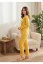 Women's Milan Long Sleeve Chick Patterned 100% Cotton Crew Neck Pajama Set - 3