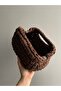 Mysey Handmade Knitted Brown Women's Clutch Handbag - 4