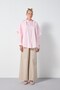 Women's Pink Oversize Poplin Shirt with Scarf 31087
