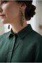 Handmade Antique Brass and Glass Bead Detailed Earrings - 3