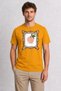 Rustic Peach Graphic T-Shirt - Yellow