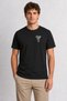 Engraving Style Grape Bunch Print T-Shirt - Black