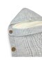 Natural Knitwear Baby Swaddle with Welsoft Inside, Hooded, Buttoned, Breathable Winter Baby Swaddle - 3