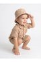 Cocosiss Baby Boy Lion Emblem Muslin Shirt, Shorts and Hat 3-Piece Set - Tan / Beige - 2