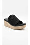 Black Women's Wedge Heel Slippers 581.232-460 - 2