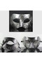 Silver Antique Face Mask - Antique Style Prom Mask - 2