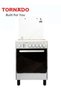 60x60 cm Freestanding Full Gas Cooker with 4 Sabaf Burners, Double-Ring Wok Burner, Full Safety, Heavy-Duty Cast Iron Supports, One-Hand Ignition, Double-Knob Gas Oven with Grill, Stainless St - 2