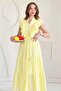 Yellow Ruffled Buttoned Dress - 4