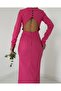 Pink Backless Dress - 4