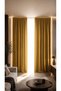 Mustard Single Panel Blackout Background Curtain Light-Proof Blackout and Anti-Sun Curtain
