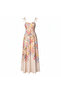 Women's Printed Floral Patterned Maxi Dress - 5