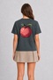 Unisex Smoked Apricot Sketch Graphic Printed Regular Fit 100% Cotton T-Shirt - 3