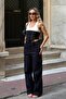 Navy Blue Corset Blouse Cargo Pants Set - 1048 - 6