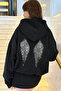 Wings Back Lace Detailed Oversize Sweatshirt - 4