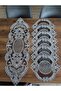 Black Tulle with French Lace Runner and Supla Set for 6 People with Silver Glitter - 2