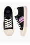 Girls Striped Lace-Up Ankle Sneakers