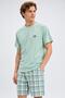 Men's Cotton Comfortable Fit Short Sleeve Shorts Pajama Set - 3
