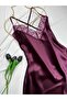 Plus Size Lace Satin Strap Mini Nightgown