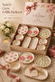 Flora 14 Piece Breakfast Set Pink Floral Patterned Breakfast Presentation Serving Plate Set - 6