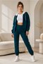 Women's Cardigan and Jogger Sweatpants Set 3 Yarns Ribbed Cardigan Hoodie and Jogger 2-Piece Sweatpants Set Full Zip Closure Jacket and Elastic Cuff Jogger Long Sweatpants - 7