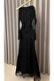 Black lace pattern dress - 4