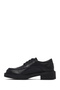 Women's Black Lace-Up Leather Casual Shoes Af450001Dv - 3