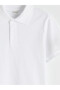 White Polo Collar Boys' Pique T-Shirt - 4