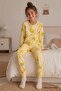 Girl's New Season Cotton Patterned Pajama Set Tkm1021 - 5