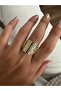 Gold Stone Forged Ring - 2