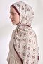 Dama K Patterned Aqua Soft Shawl 4076 - Bordo - 2
