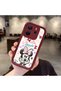 Xiaomi Redmi Note 14 4g Compatible Case Camera Protector Minnie Pattern Burgundy Lover Couple Silicone Phone Case