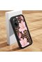 Realme 12 Lite Compatible Black Floral Case Camera Protective Couple Case Silicone Phone Case