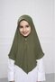Girls Hijab for Kids – Modest Islamic Headscarf for Muslim Girls, Stylish Kids Hijab with Front Button Detail & Delicate Trim