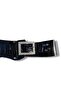 Women's Black Patterned Genuine Leather Belt - Darcy Handmade Design - Standard Size - 4