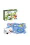 Airplane Toy Mini Cartoon Rail Car Sets Kids Electric Track Vehicle Toys - 2
