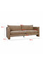 Modern three-seater relaxation sofa - Beige - 3