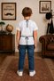 Charlie Chaplin Kids Costume 2-Piece Cardboard Vest and Hat Set – Show Costume with Drawstring Fastening - 2