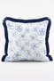 Summer and Beach Themed Crab and Seashell Striped 4-Piece Fringed Throw Pillow Cover Set - 4