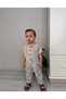 Unisex Children's Beige Striped Vest 2-Piece Set - 3