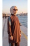 Women's Hijab Stripe Detailed Zippered Tracksuit Set - 5