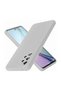 Samsung Galaxy A32 Compatible Silicone Case - Pastel Color Tone Flexible Cover with Camera Protection - Gray