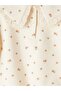 Lcw Baby Ecru Polo Collar Printed Girls' Thick Sweatshirt - 2