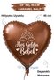 18 Inch Brown Heart Foil Balloon |   Welcome Baby Rainbow Printed |   Newborn Baby Shower Hospital Room Decoration Balloon