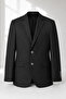 Metal Button Detailed Woolen 4 Drop Men's Single Jacket 72200-Black - 3