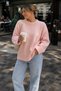 Pink Oversize Knitted Sweater - 3