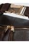 Brown Genuine Leather Women's Shoulder and Crossbody Bag with Gold Chain Detail - 3