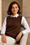 Patterned Knitwear Sweater N3350 Brown - 2