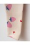 Girl's Strawberry Embroidered Pink Sweatshirt and Leggings Set - 4