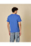 Men Blue Plain T-Shirt - 3