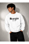 Unisex Scorpio Printed Winter Oversize Crew Neck Sweatshirt